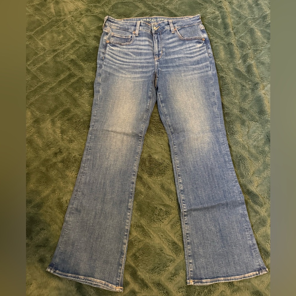 American Eagle blue bootcut jeans